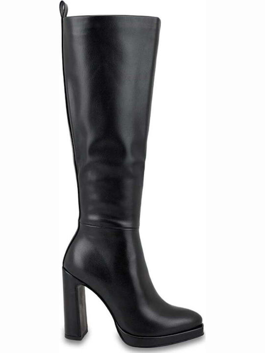 Damenstiefel mit Hohem Absatz in Schwarz