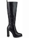 Damenstiefel mit Hohem Absatz in Schwarz