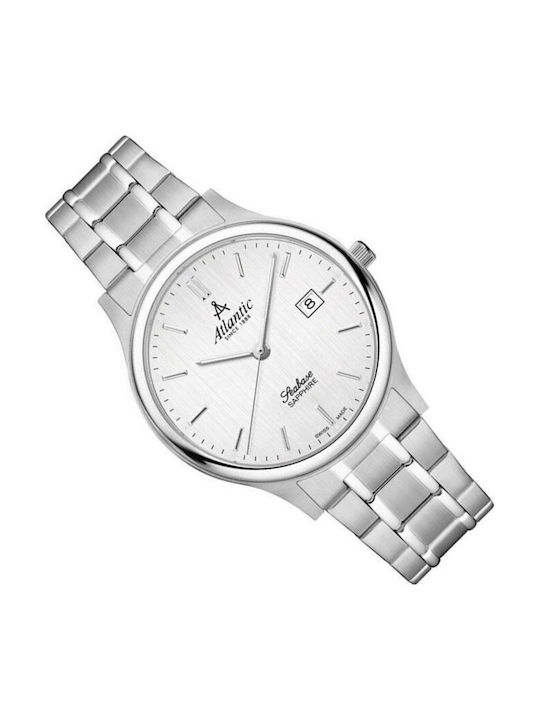 Men's Watch 40mm Battery with Silver Metal Bracelet