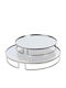 Eurolamp ESTHETI home Dekorative Tabletts Metallisch Rund mit Spiegel 39x39x5cm 2 Stück