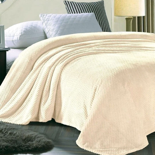 Pop Corn Pătură Polar Fleece Simplă 160x240 cm Crem