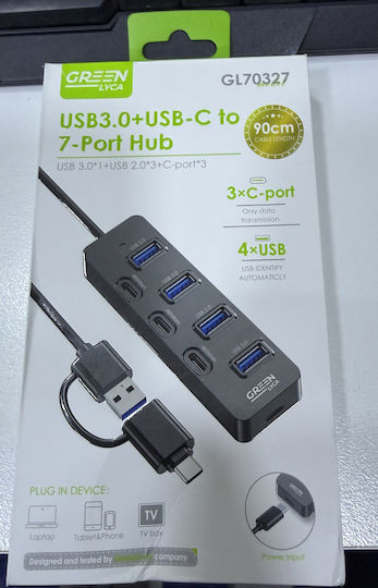 Green Lyca USB-A / USB-C Docking Station with Green (GL70327)