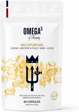 Norway Omega Omega 3 650mg 60 Kapseln mit Geschmack Natürlich