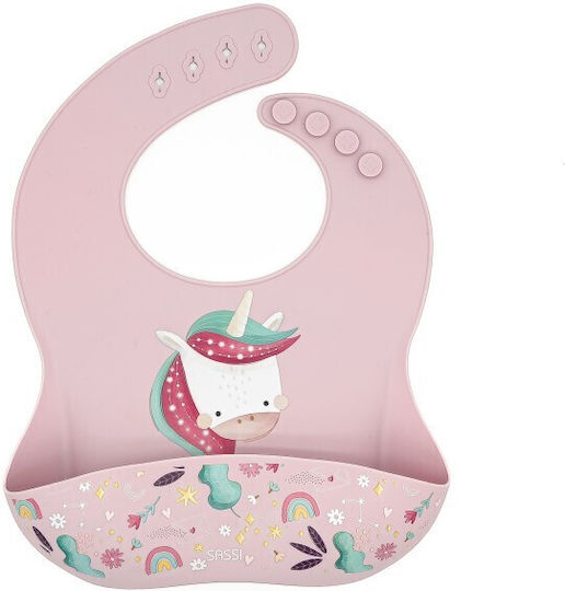 Sassi Junior Wasserdichte Silikon Baby Lätzchen mit Tasche Flieder für 6 m+ Sassi Junior Wasserdichte Silikon Baby Lätzchen mit Tasche Flieder für 6 m+