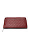 Large Leather Women's Wallet Red