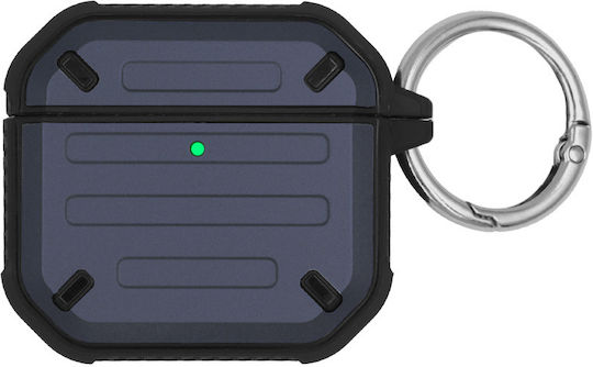 Sonique Armor Rugged Silikon / Kunststoff Hülle Mit Haken in Blau für Apple AirPods 4
