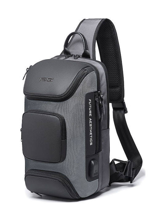 Herren Schulter / Crossbody Tasche Grau