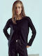 Celestino Gestrickte Damen Strickjacke Weiche Textur Schwarz