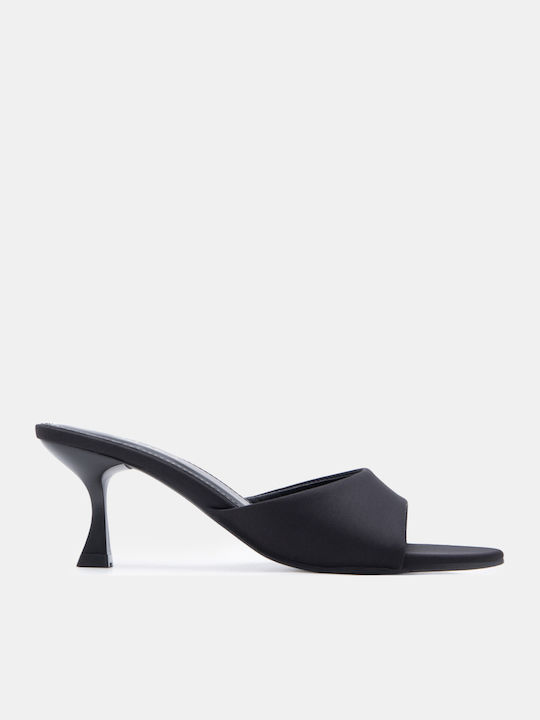 Luigi Satin Damen Pantoletten mit Hoch Absatz i...