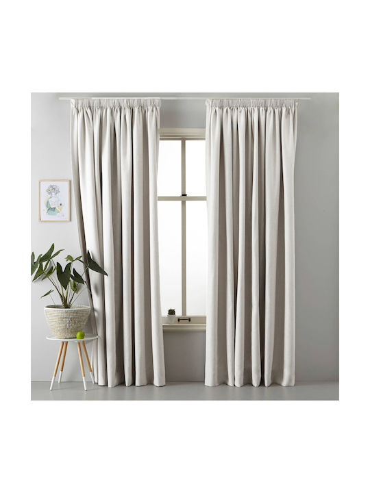 Saray Home Vorhang mit Bleistiftfalten Beiges 2...