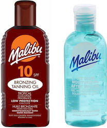 Malibu Sonnencreme-Sets mit Sonnencreme für den Körper, Nach Sonne & Bräunungsöl SPF10 2 Stück