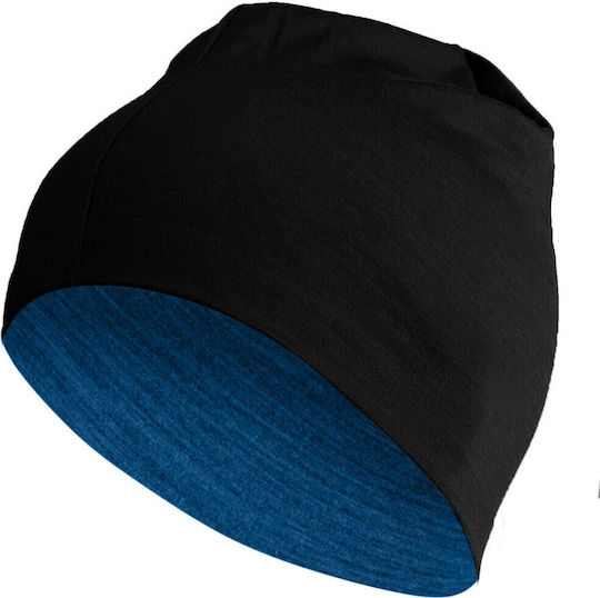 Bony Beanie Unisex Reversibil Căciulă Tricotată în Culoare Neagră