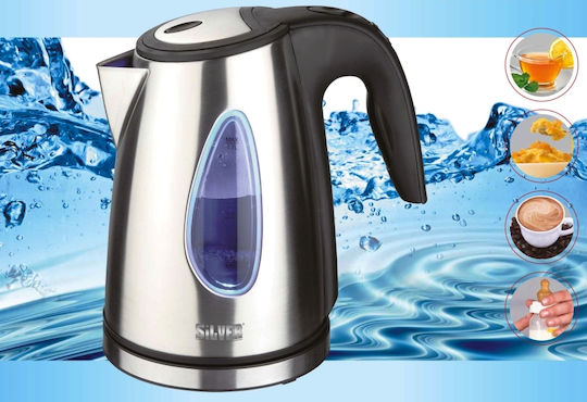 Silver Βραστήρας 1.7lt 2200W Ασημί