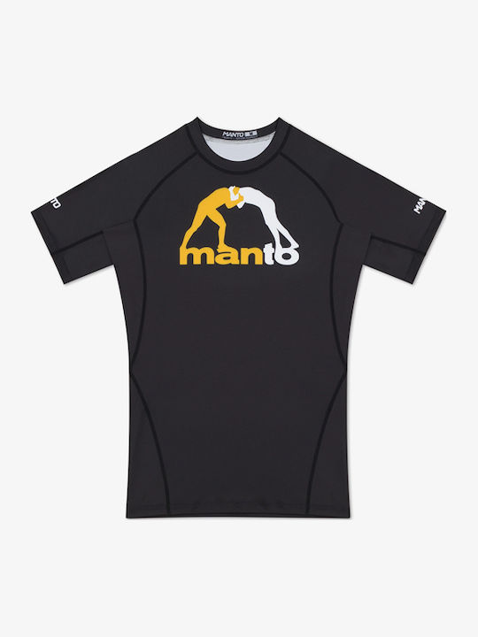 Manto Ανδρική Κοντομάνικη Μπλούζα MN-R960-BK για Jiu-Jitsu Μαύρη