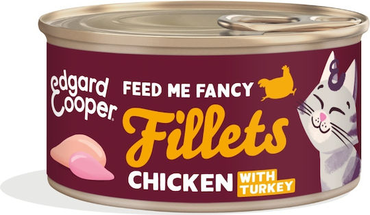 Edgard Cooper Nasses Katzenfutter mit Huhn und Türkei 70g