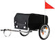 Relaxdays Remorcă pentru bicicletă pliabilă 59x124x69 cm capacitate 120 l neagră argintie
