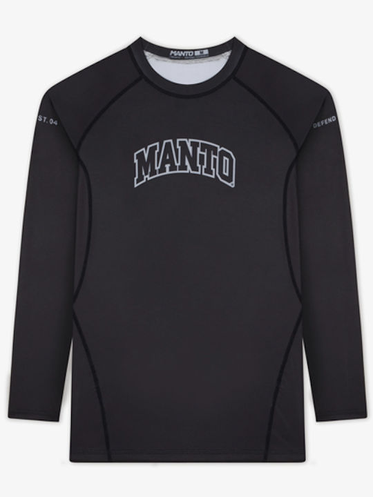 Manto Men's Short Sleeve Shirt MN-R970-BK for Jiu-Jitsu Black