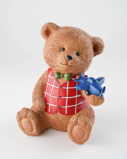 Weihnachtsfigur Keramik Bär Rot