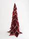 Коледна Текстилна Украса Елха Червена