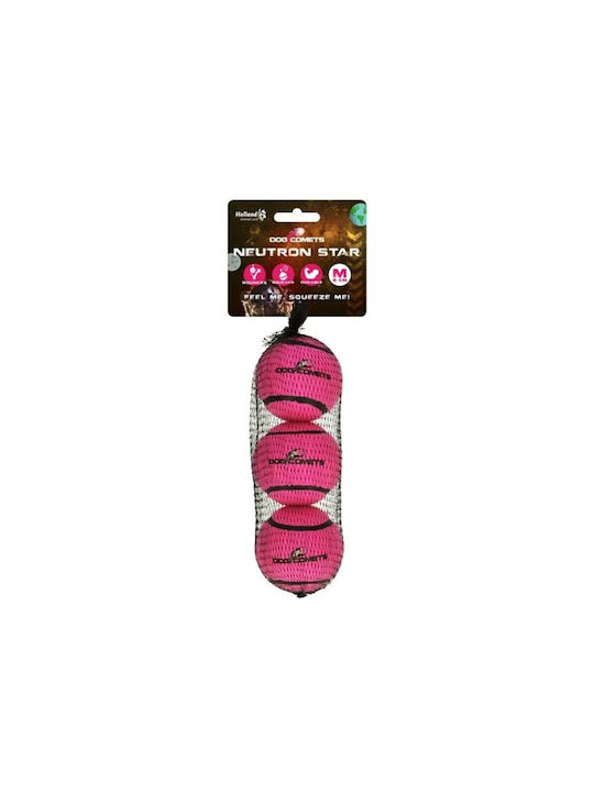Dog Comets Топка Играчка За Куче От Каучук Medium Розова 3 Бройки
