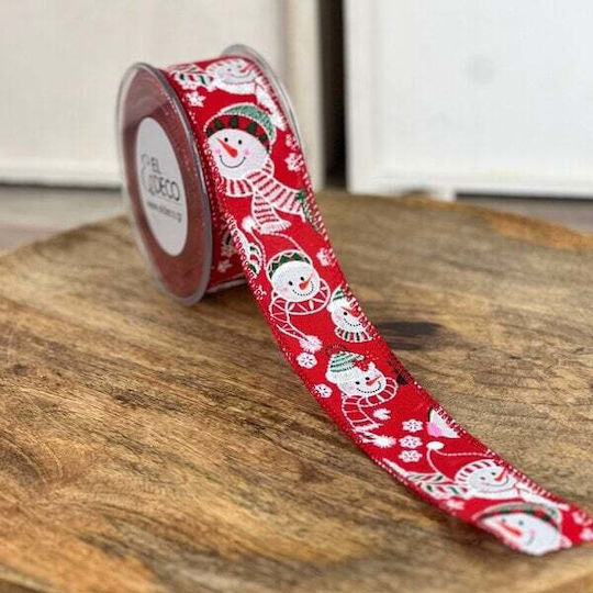 ED Collection Christmas Ribbon Red 900x4.3cm