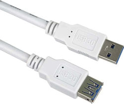 PremiumCord USB 3.0 USB-A male Λευκό 0.5m PremiumCord USB 3.0 USB-A male Λευκό 0.5m