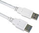 PremiumCord USB 3.0 Cable USB-A male - Λευκό 0.5m
