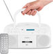 Medion Tragbares Radio-CD-Spieler mit Radio Bluetooth CD USB Weiß