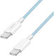 LogiLink Geflochtenes USB 2.0 Kabel USB-C männlich - USB-C 66W Blau 1,5 m CU0351
