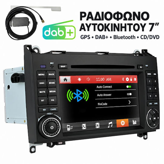 Junsun Автомобилна Аудио Система за Mercedes-Benz Sprinter / Viano / Vito (Bluetooth/USB/Вграден Wi-Fi/GPS/Apple CarPlay/Android Auto/CD) с Touch Screen 7"