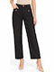 Women's Fabric Trousers in Regular Fit Black WC-GS24-3006-27TR-Black