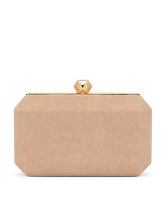 Morena Spain Damen-Clutch Aus Wildleder Hellbei...