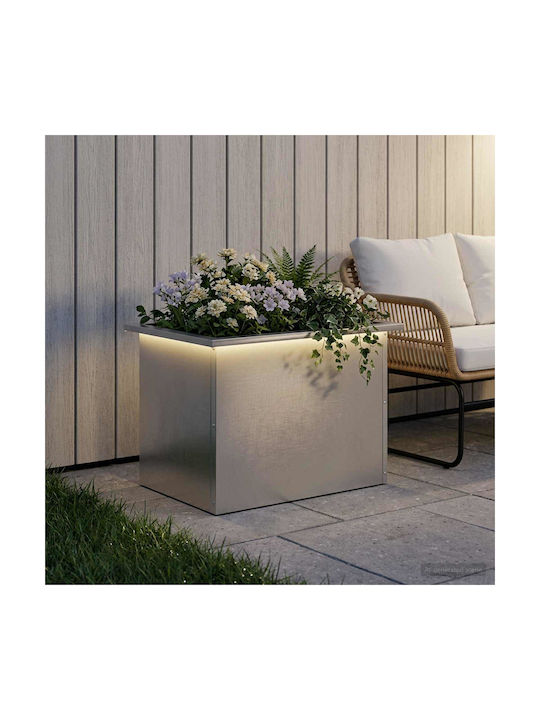 vidaXL Метална Кутия За Саксии Сребриста 40x60x...