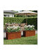vidaXL Set of 2 Metallic Rusty Planter Boxes 30cm