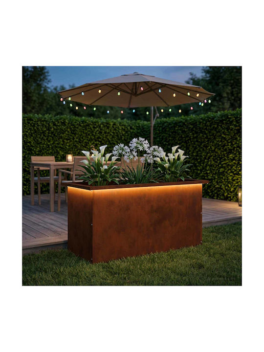 vidaXL Метална Кутия За Саксии Rusty 40x80x40см