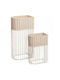 Home&Styling Collection Set 2 Metallische Pflanzgefäße Soft Form