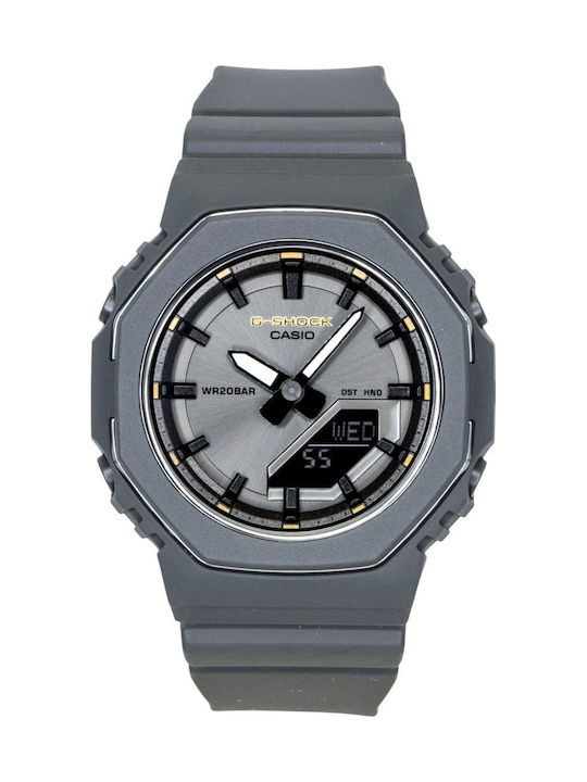 Digital Women's Watch Battery with Grey Rubber Strap