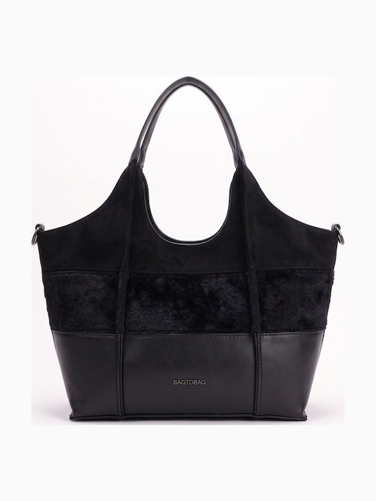 Genuine Damenhandtasche Handtasche / Crossbody Wildleder Schwarze