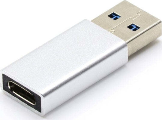 Art OEM-C12 USB-A Male To USB-C Female Converter Silver