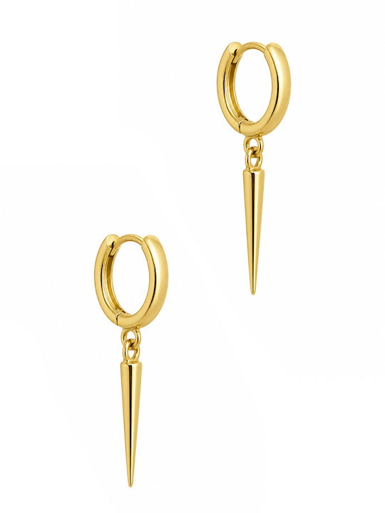 Hoops Hoops Stud Earrings Made of Gold Plated Silver