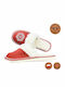 Leather Closed Women's Red Slippers