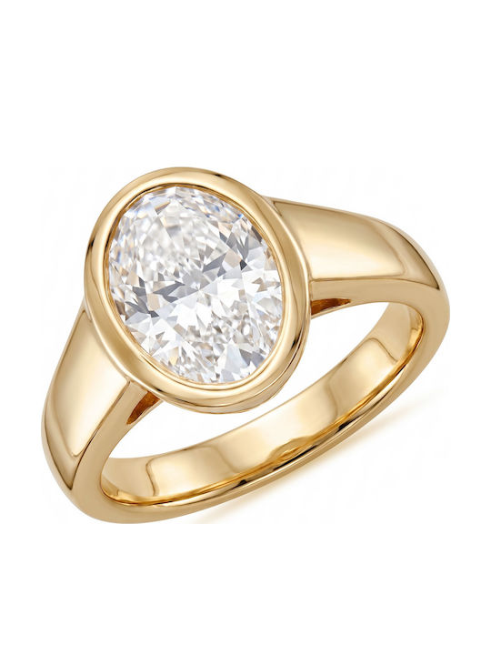 Kiriakos Gofas Inel Din Aur 14 Carate Cu Diamant