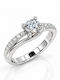 Inel Din Aur Alb 14K Cu Zircon