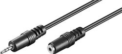 PremiumCord Vnzane 3,5mm Klinkenkabel 3,5mm Stecker - 3,5mm Buchse Schwarz Länge 5m