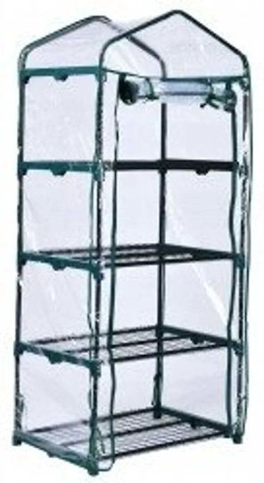 Dedra N04720 Gewächshaus Typ Haus mit Regalen 0,69x0,49x1,6m