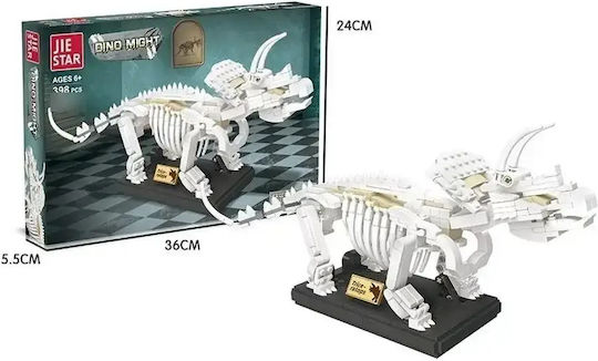 Building Blocks Dinosaur Skeleton Triceratops for 6+ Years 398 Pieces