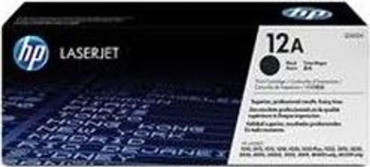 HP 12A Оригинален Тонер Лазерен За Принтер Черен