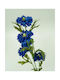 Künstliche Blaue Blumen Delfin-Design 64cm