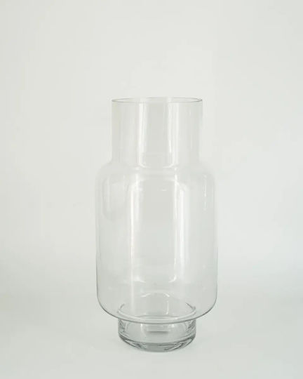 Decorative Glass Transparent Vase 21xH39cm