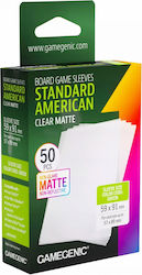 Gamegenic Game Card Sleeves Standard American Size 50 pcs Transparent
